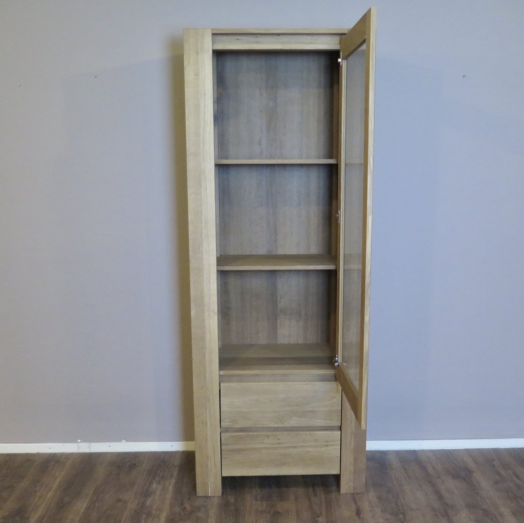 Vitrine Bücherschrank Eiche 0,83 m