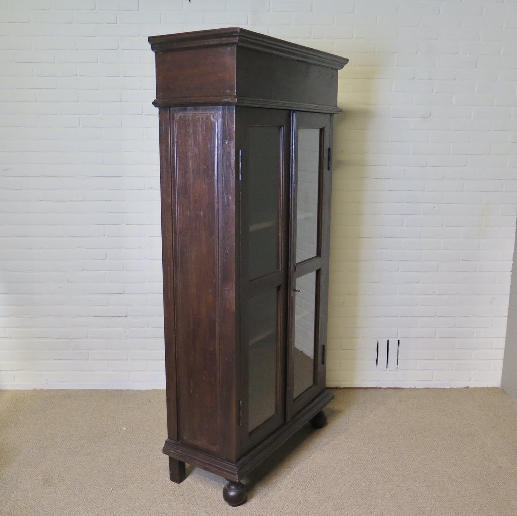 Schrank Vitrine Teakholz 0,90 m