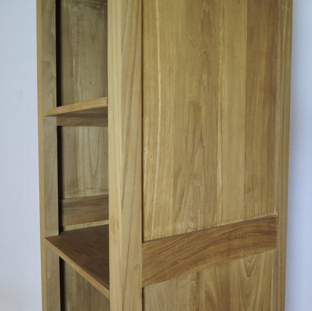 Hochschrank Bücherregal Teakholz 0,50 m