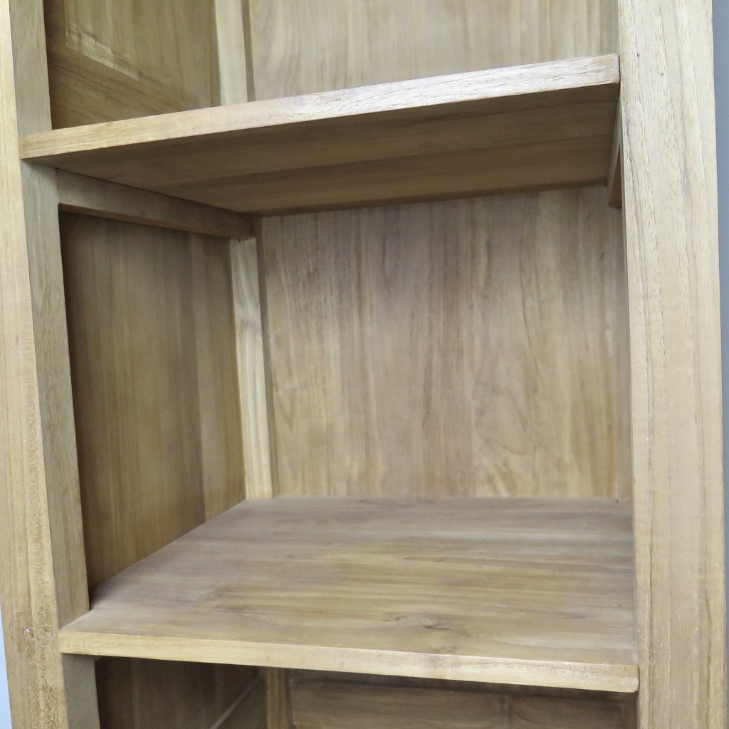 Hochschrank Bücherregal Teakholz 0,50 m