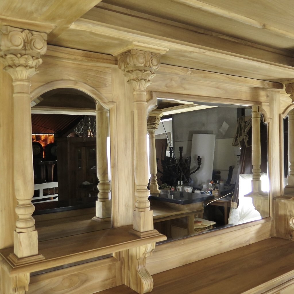 Hausbar Theke Teakholz 2,33 m