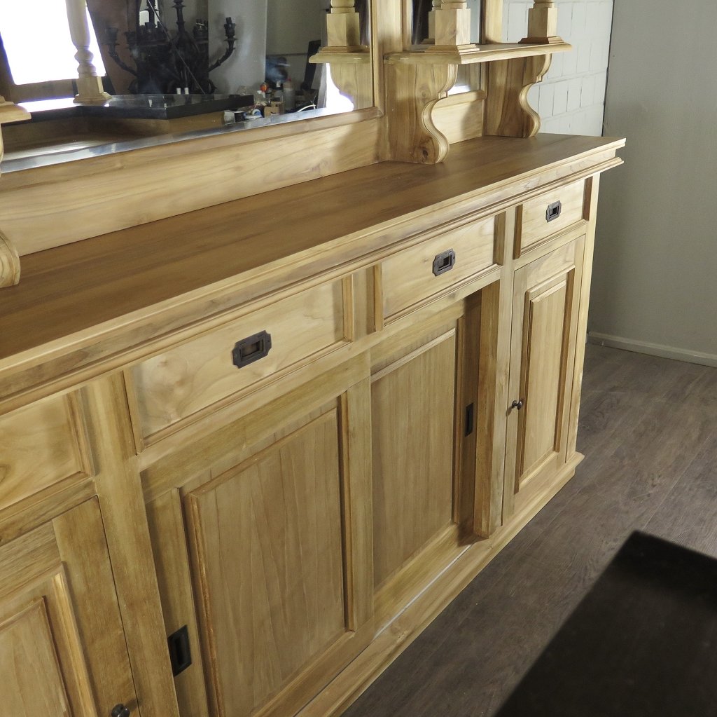 Hausbar Theke Teakholz 2,33 m