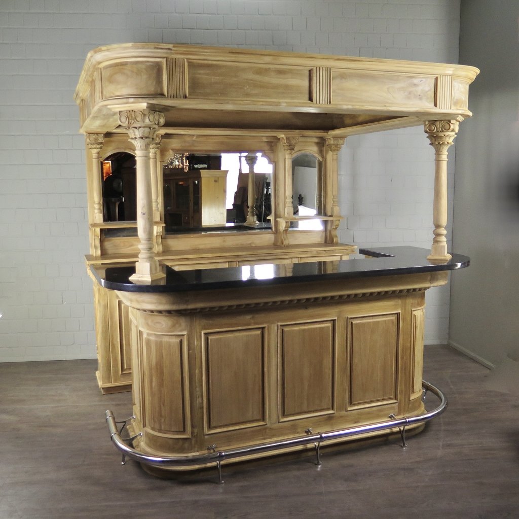 Hausbar Theke Teakholz 2,33 m