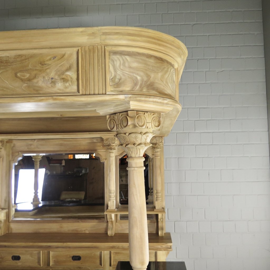 Hausbar Theke Teakholz 2,33 m