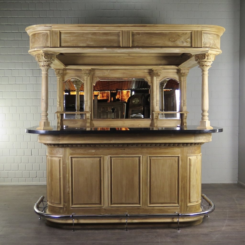 Hausbar Theke Teakholz 2,33 m