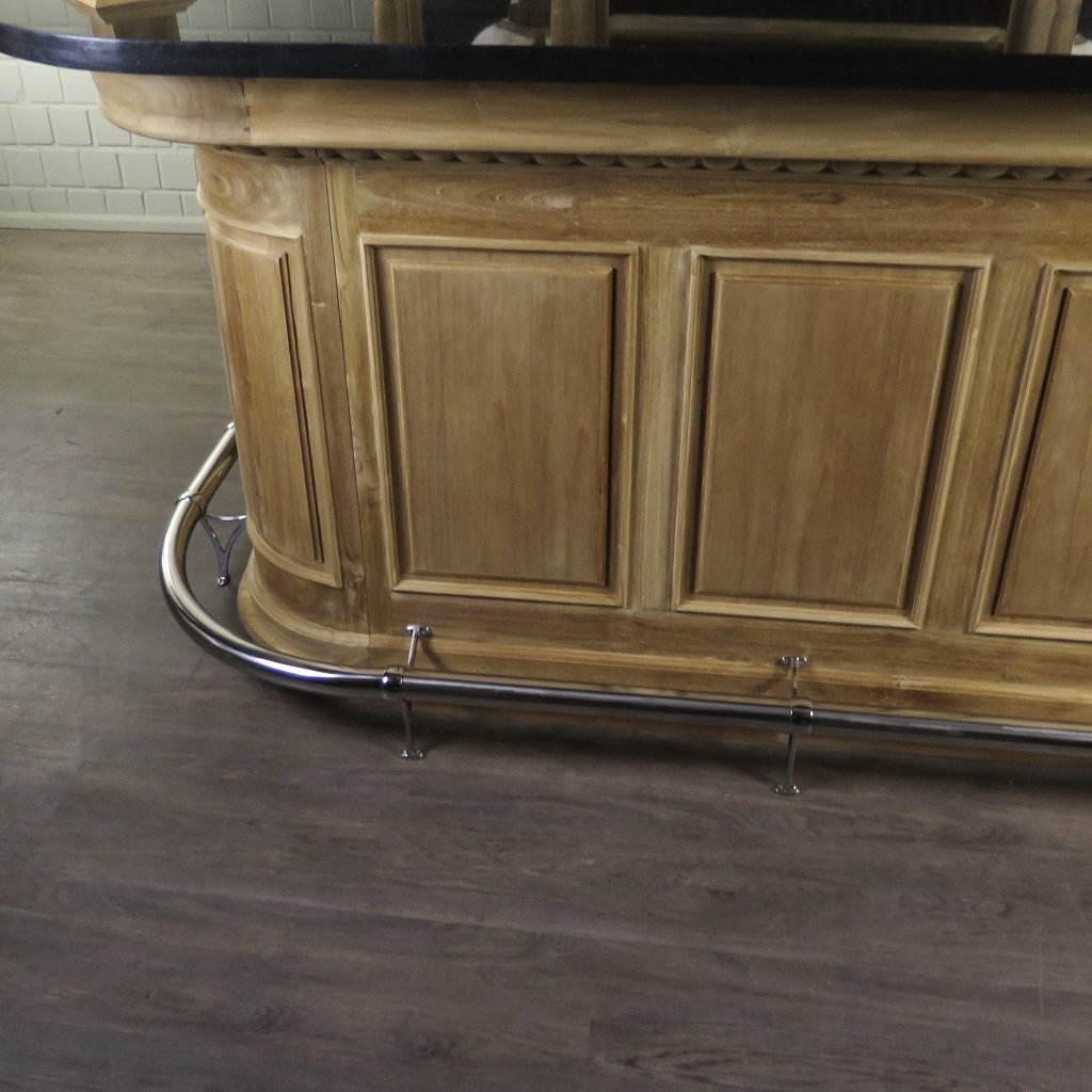 Hausbar Theke Teakholz 2,33 m