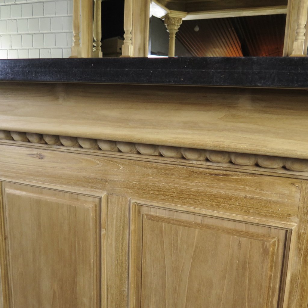 Hausbar Theke Teakholz 2,33 m