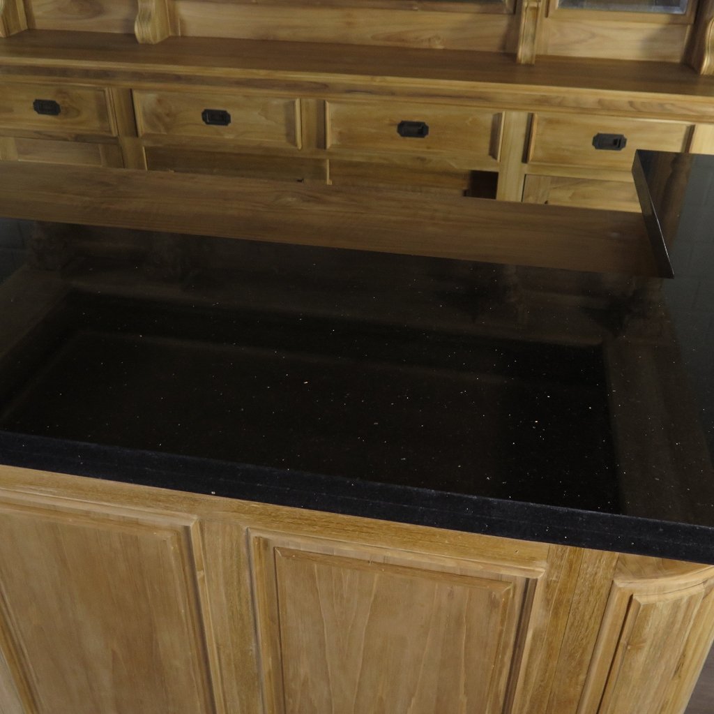 Hausbar Theke Teakholz 2,33 m