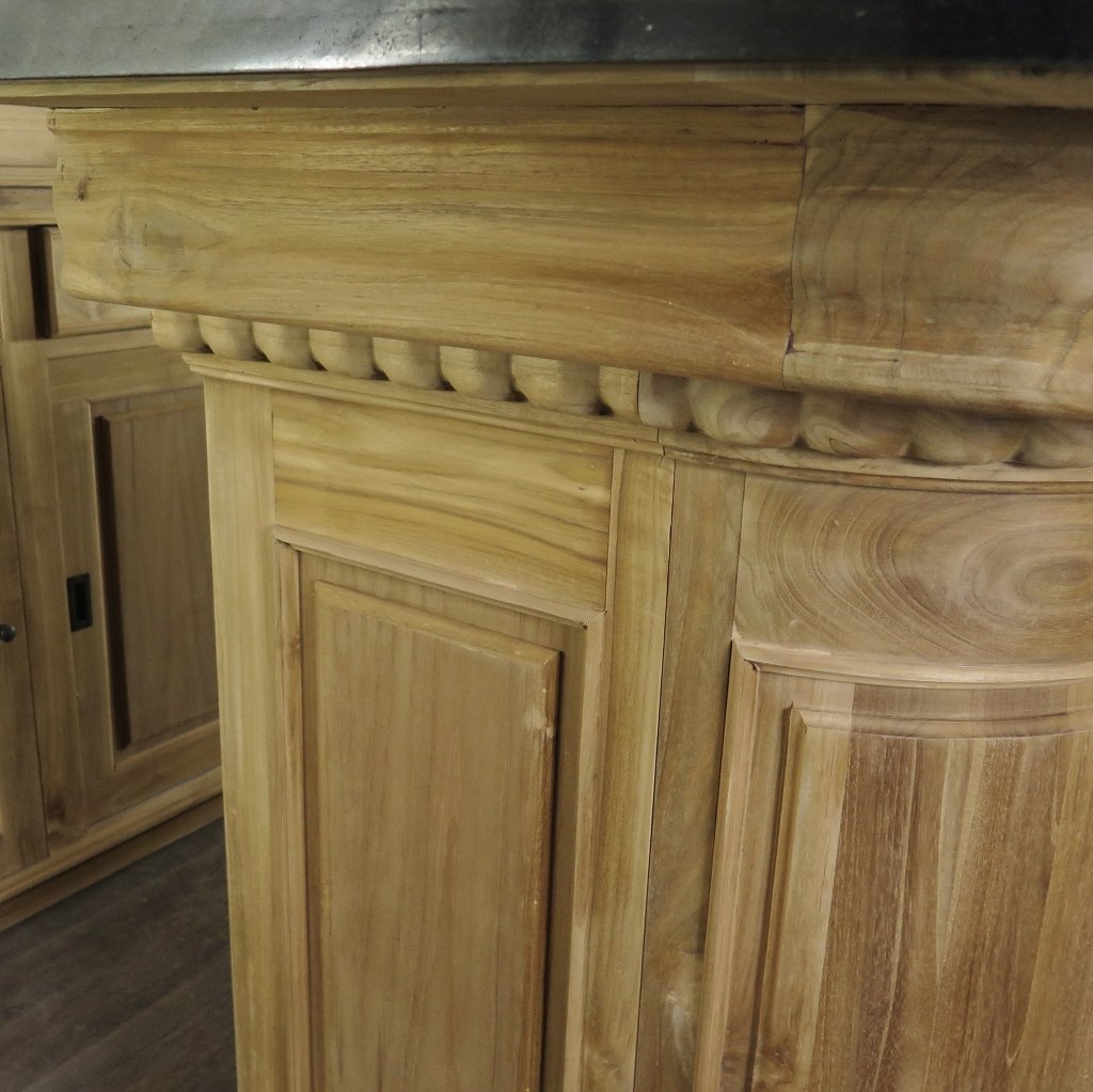 Hausbar Theke Teakholz 2,33 m