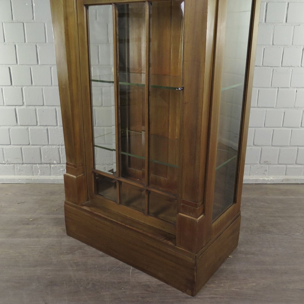 Vitrine Schaukasten Empirestil 1900 Nussbaum