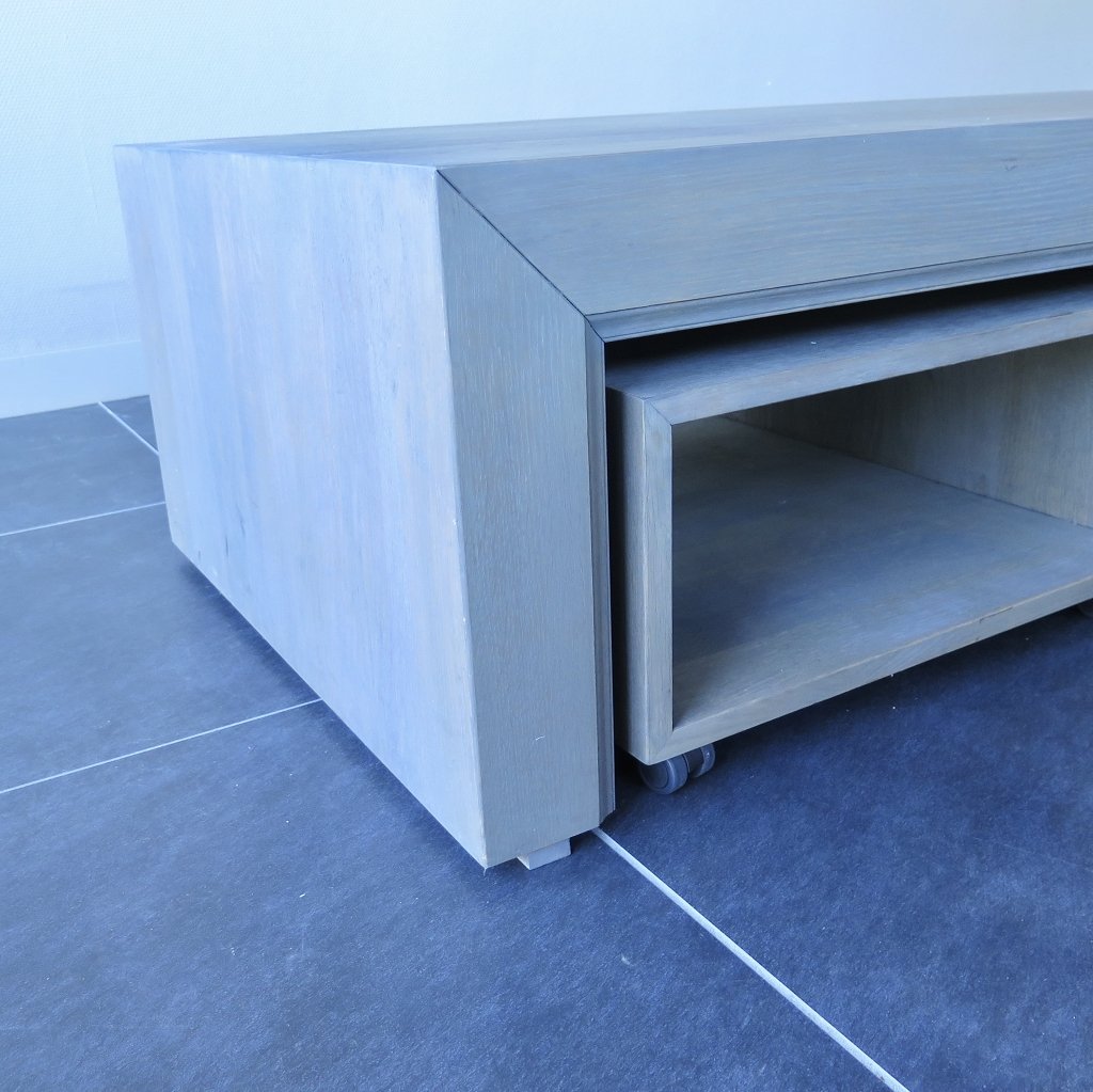 Couchtisch inkl. 2 ausziehbaren Tischen Eiche 1,40 m x 0,70 m