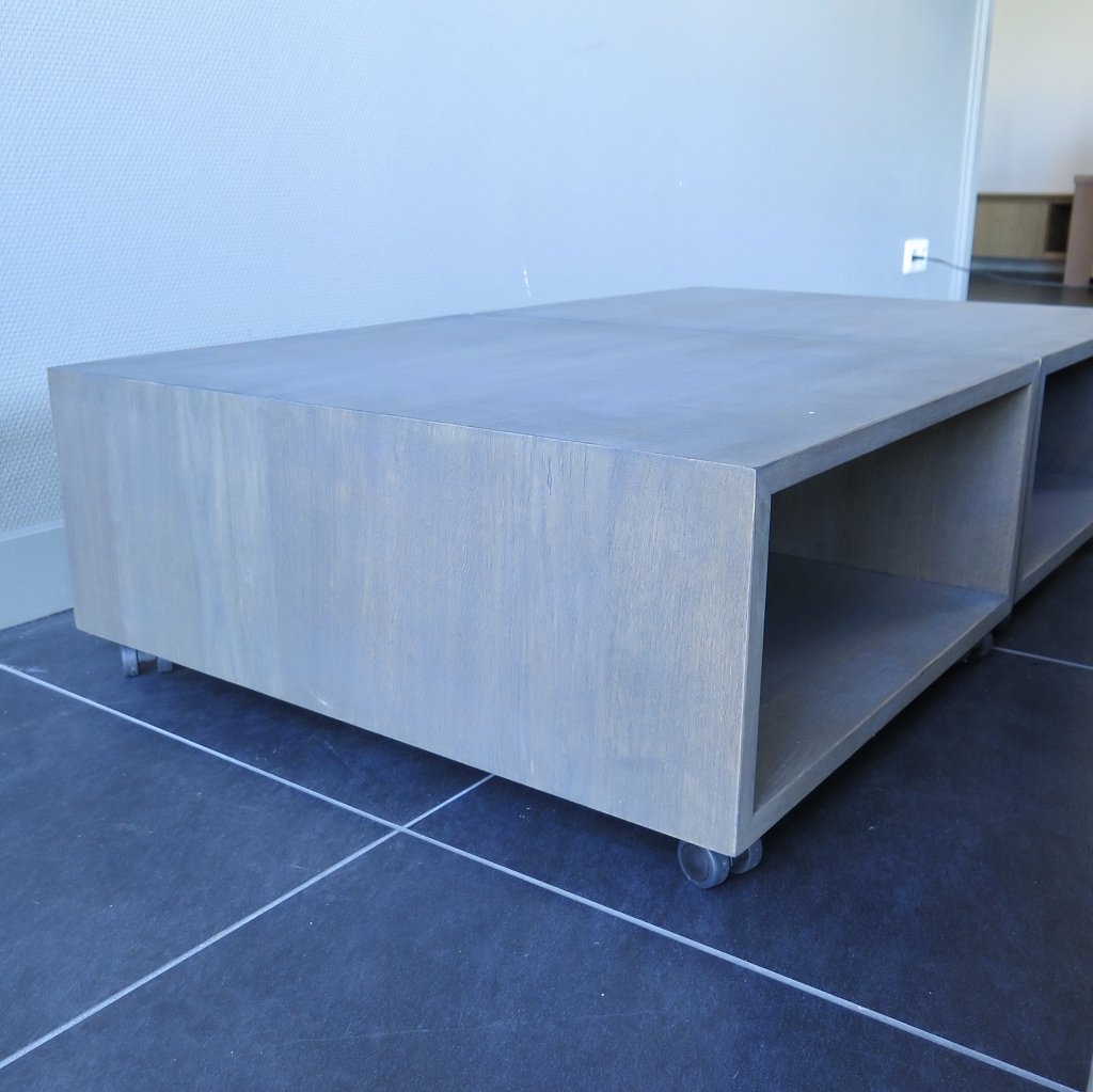 Couchtisch inkl. 2 ausziehbaren Tischen Eiche 1,40 m x 0,70 m