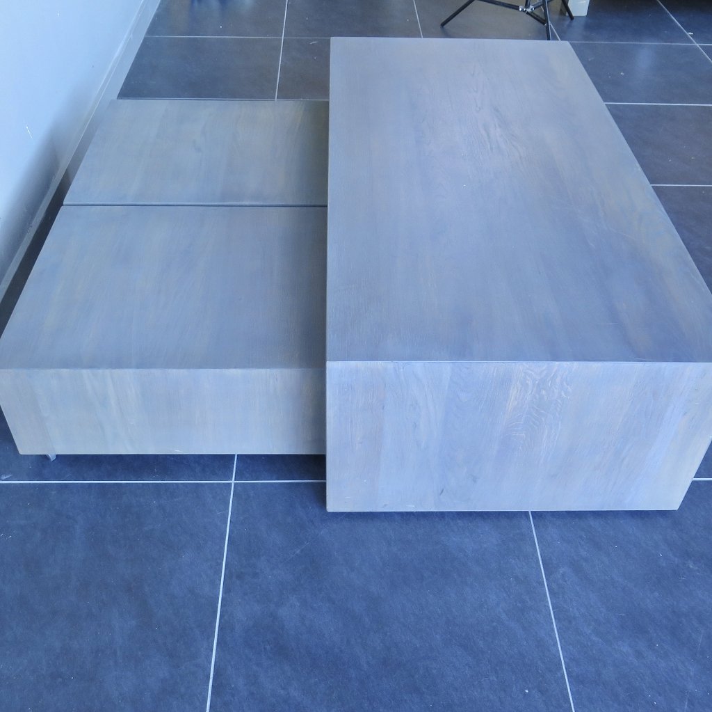 Couchtisch inkl. 2 ausziehbaren Tischen Eiche 1,40 m x 0,70 m