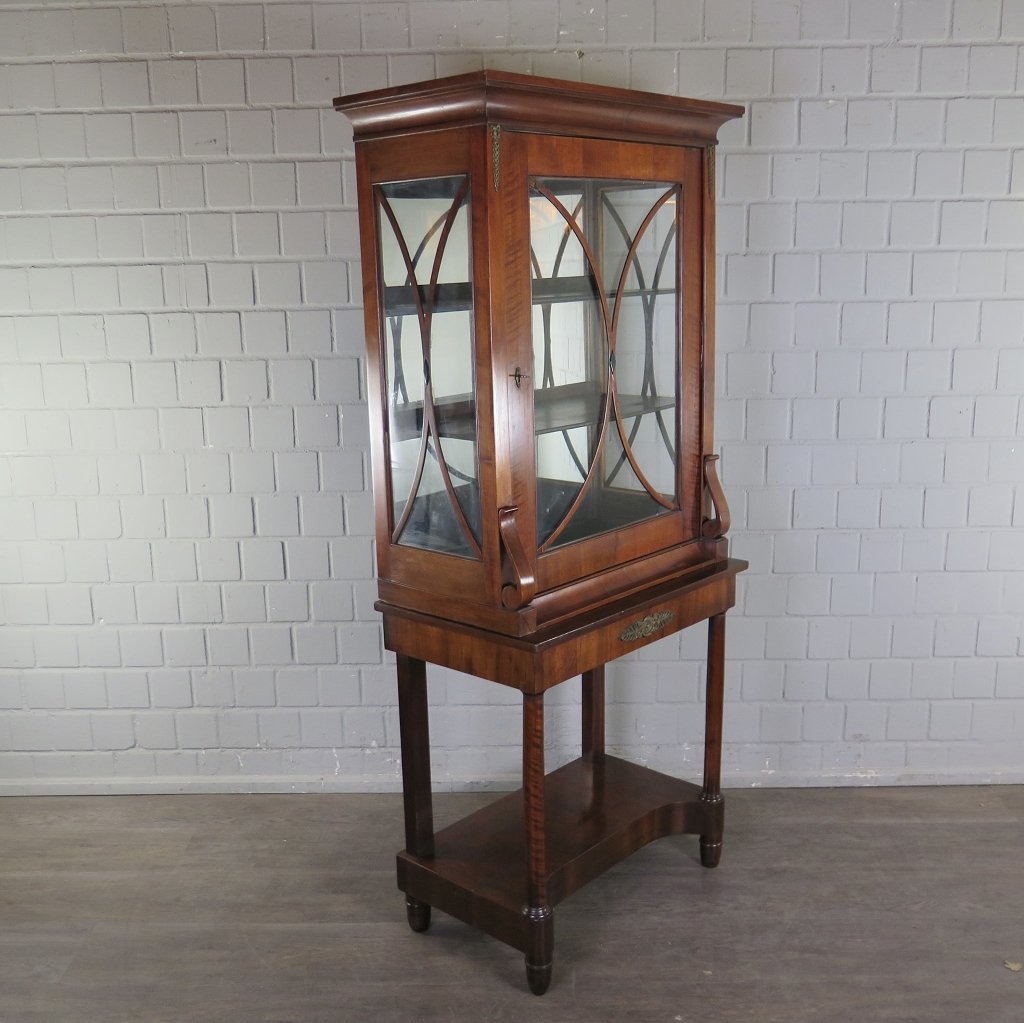 Vitrine Schaukasten Empire 1810 Mahagoni 