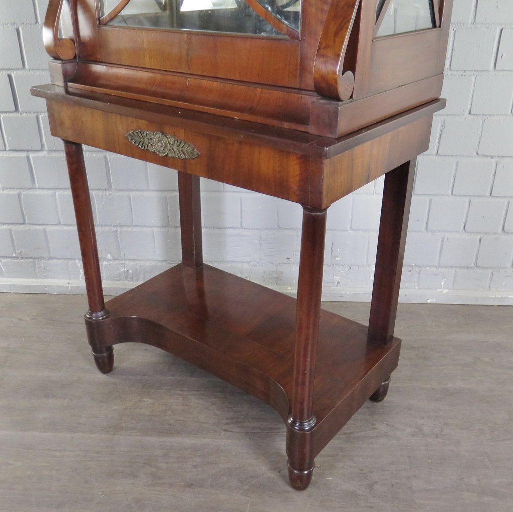Vitrine Schaukasten Empire 1810 Mahagoni