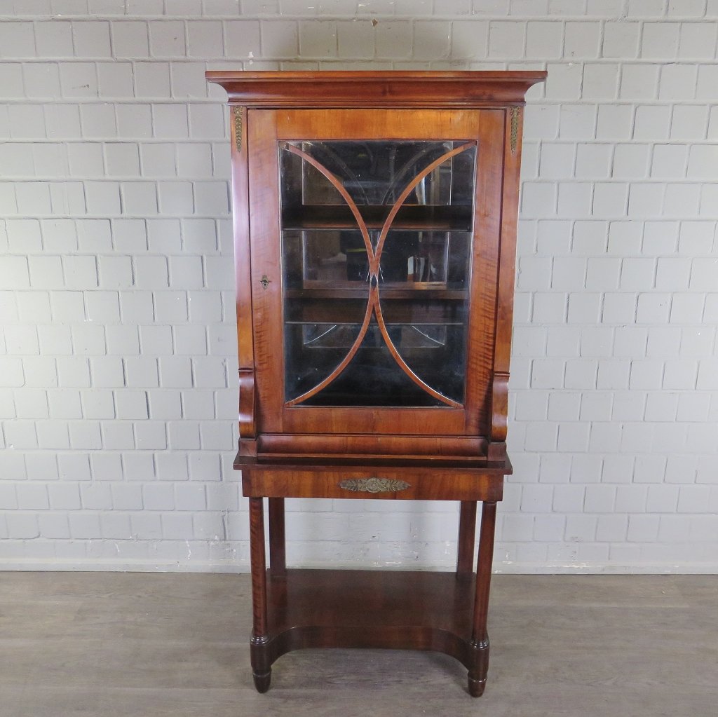 Vitrine Schaukasten Empire 1810 Mahagoni