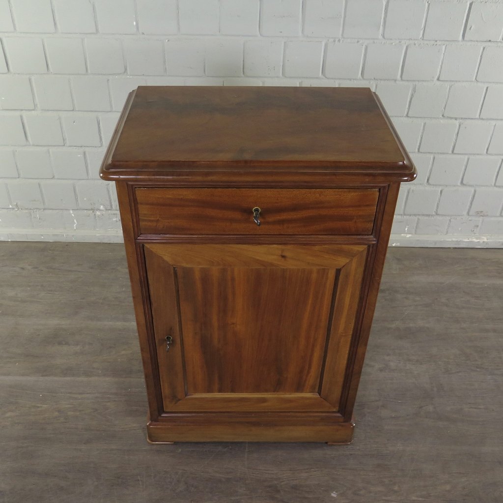 Nachtschränkchen Biedermeier 1850 Mahagoni