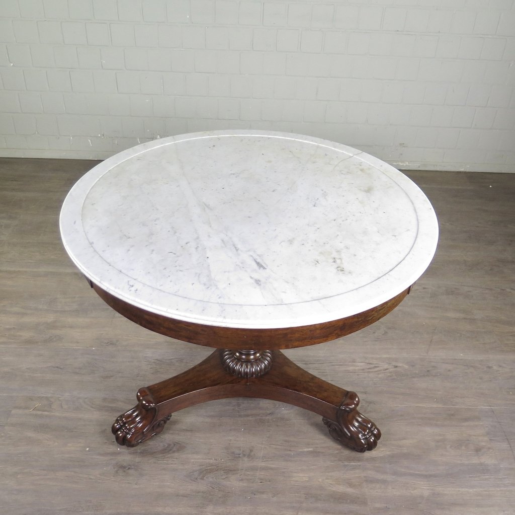 Salon-Tisch Tisch Biedermeier 1850 Nussbaum
