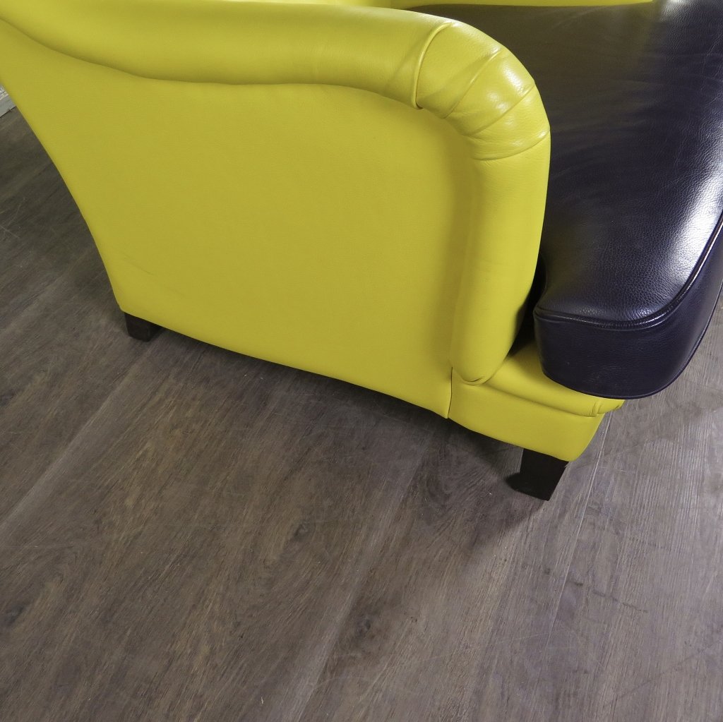 Sessel New York Leder Gelb-Schwarz 0,86 m