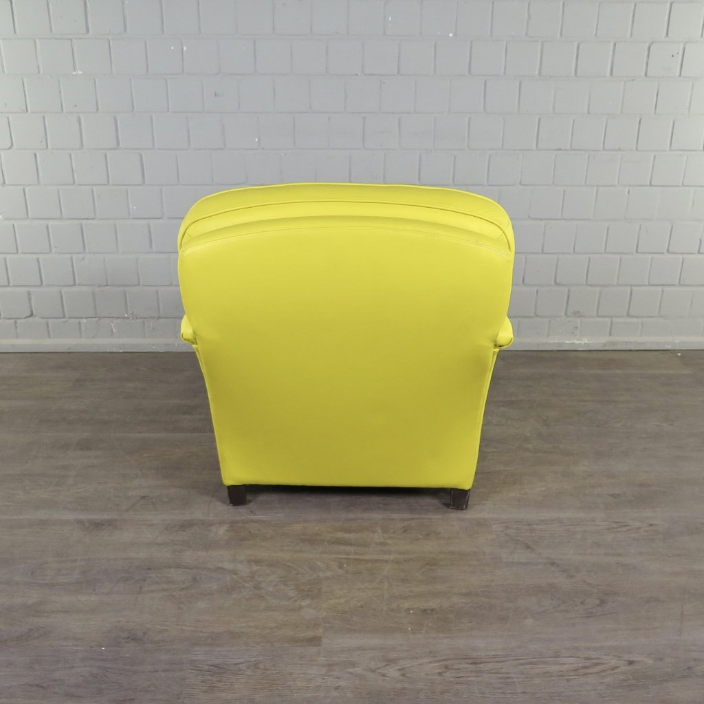 Sessel New York Leder Gelb-Schwarz 0,86 m
