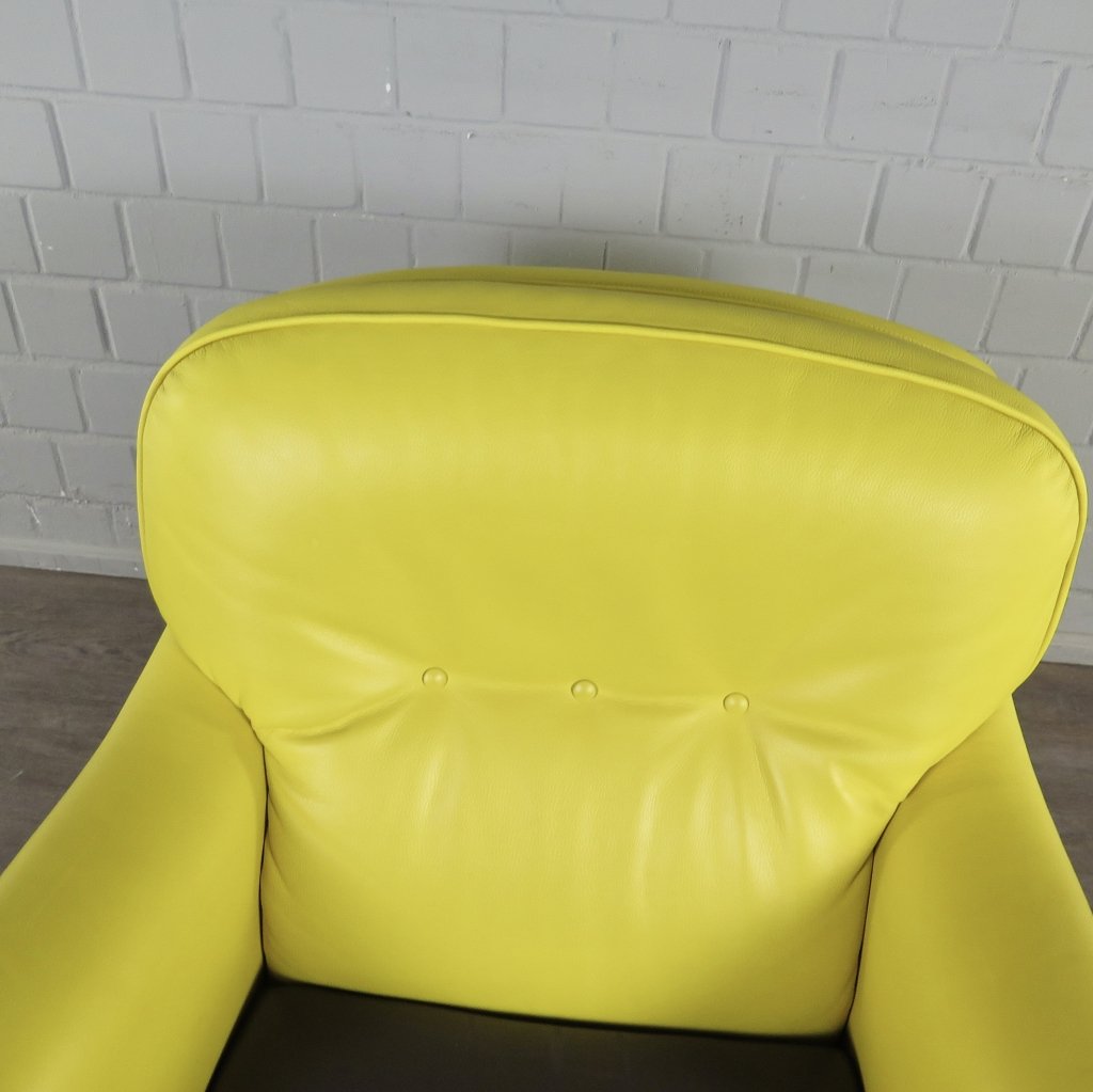 Sessel New York Leder Gelb-Schwarz 0,86 m
