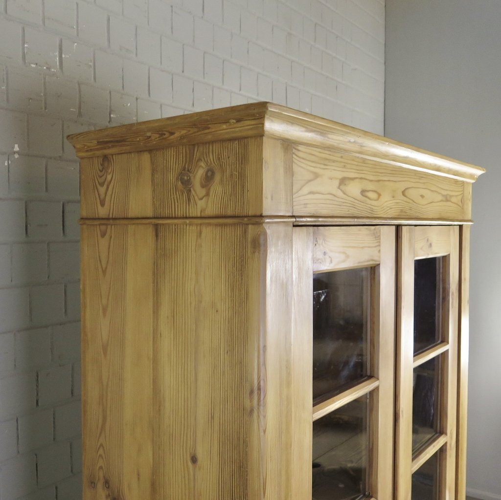 Vitrine Bücherschrank Jugendstil 1910 Kiefer