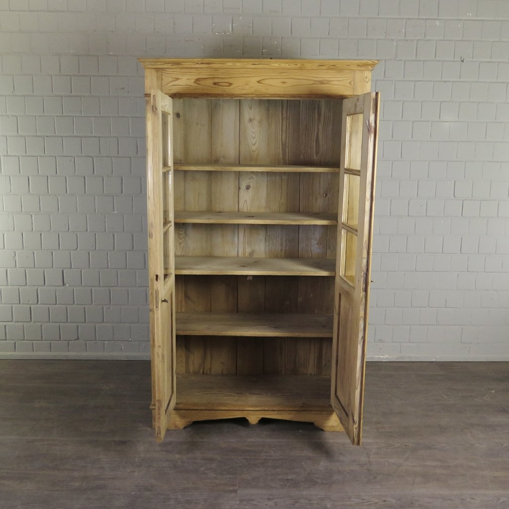 Vitrine Bücherschrank Jugendstil 1910 Kiefer