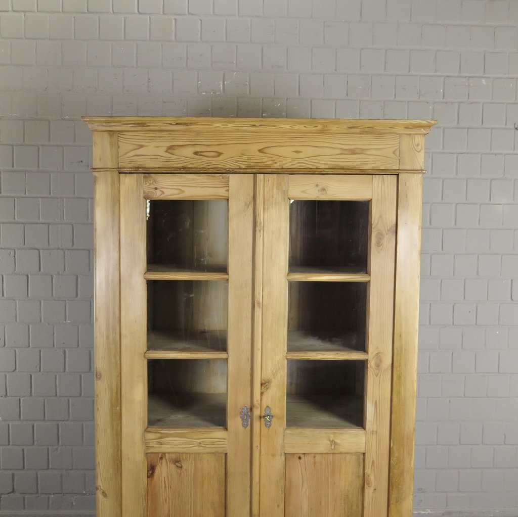 Vitrine Bücherschrank Jugendstil 1910 Kiefer