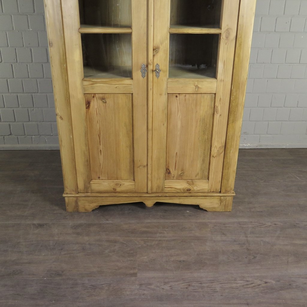 Vitrine Bücherschrank Jugendstil 1910 Kiefer