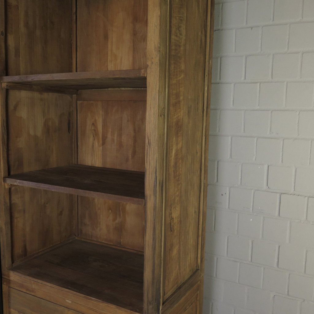 Vitrine Bücherschrank Teakholz 2,25 m