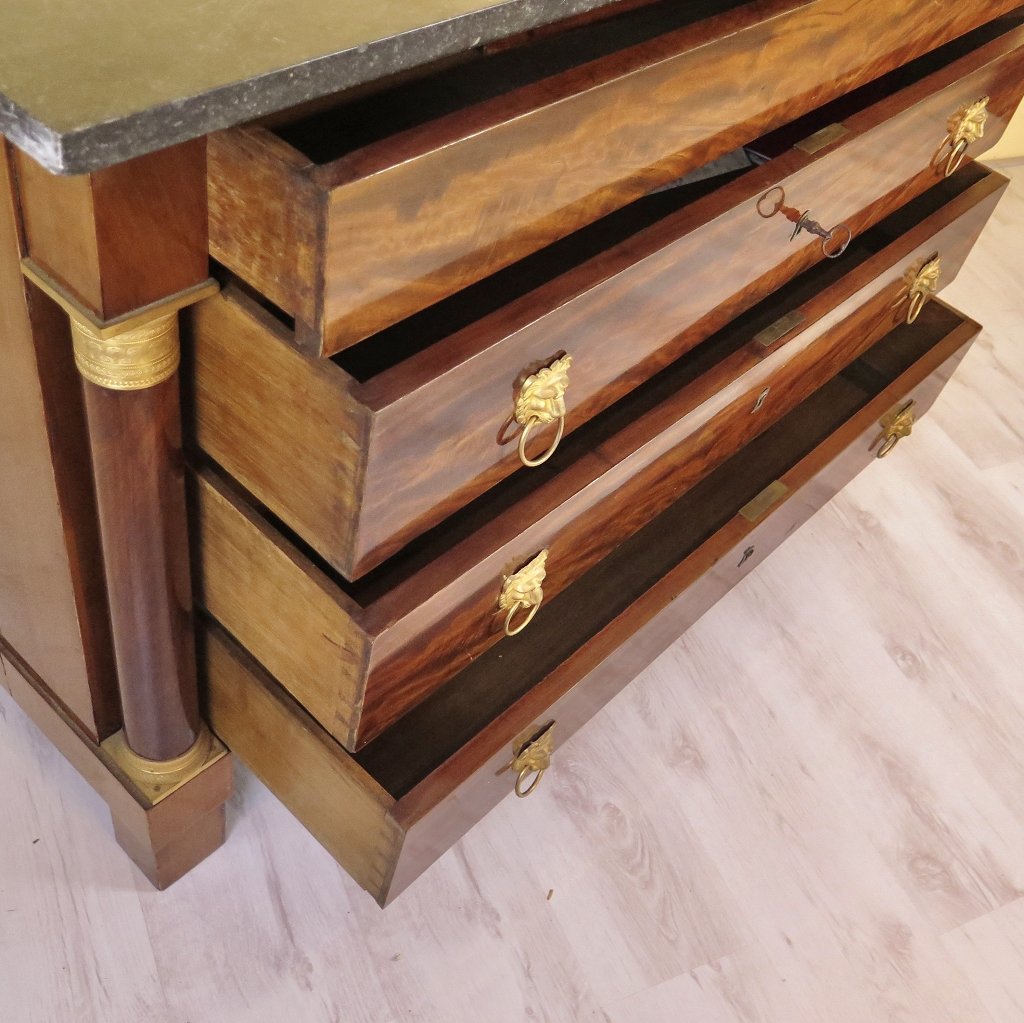 Kommode Biedermeier 1860 Mahagoni