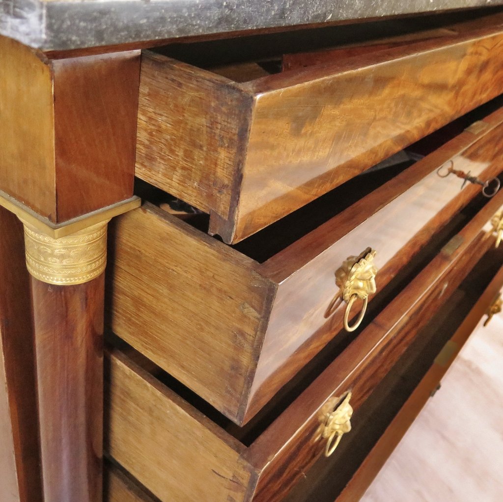 Kommode Biedermeier 1860 Mahagoni