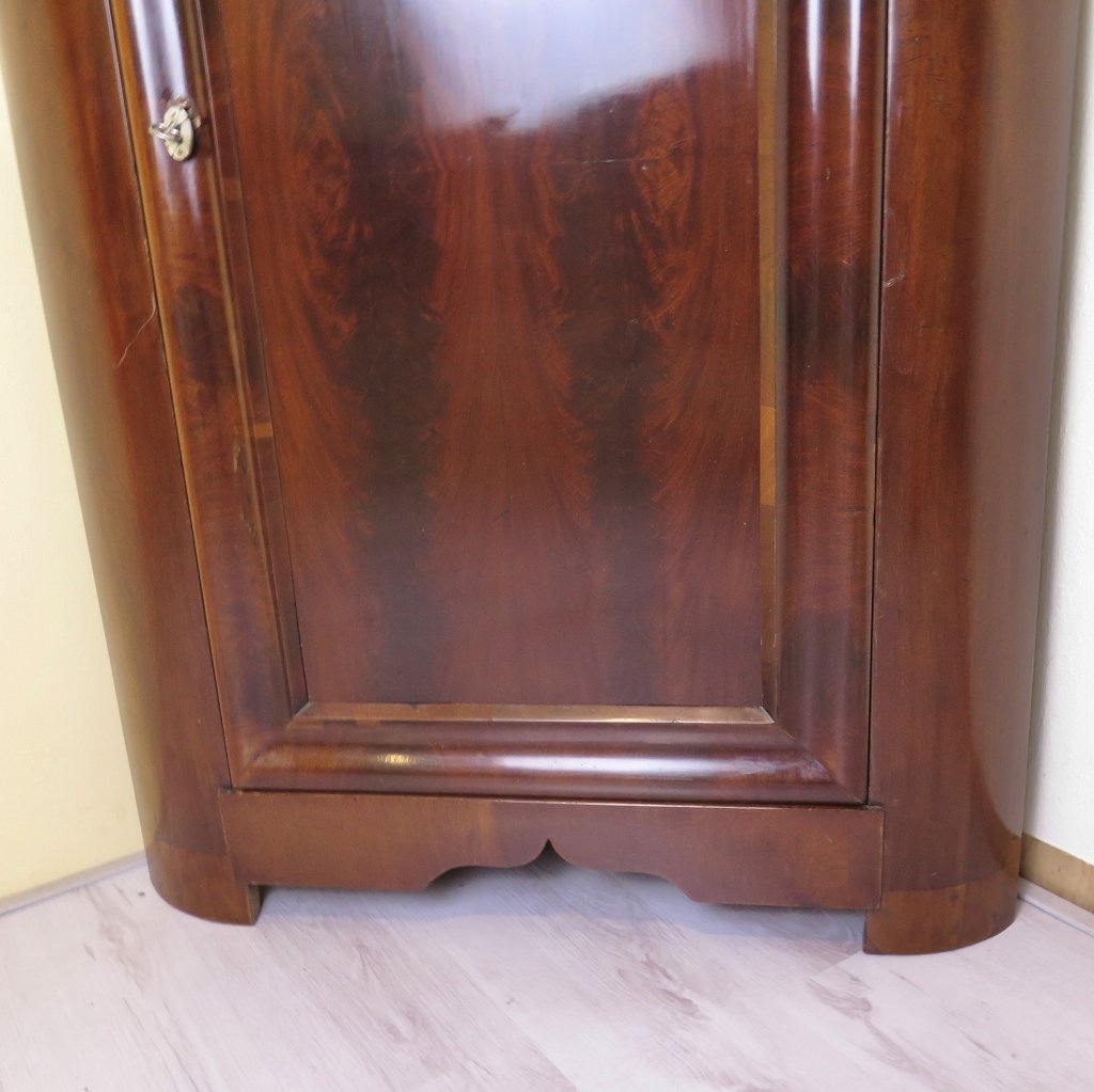 Eckschrank Biedermeier 1850 Mahagoni