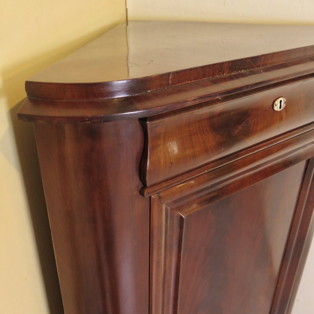 Eckschrank Biedermeier 1850 Mahagoni