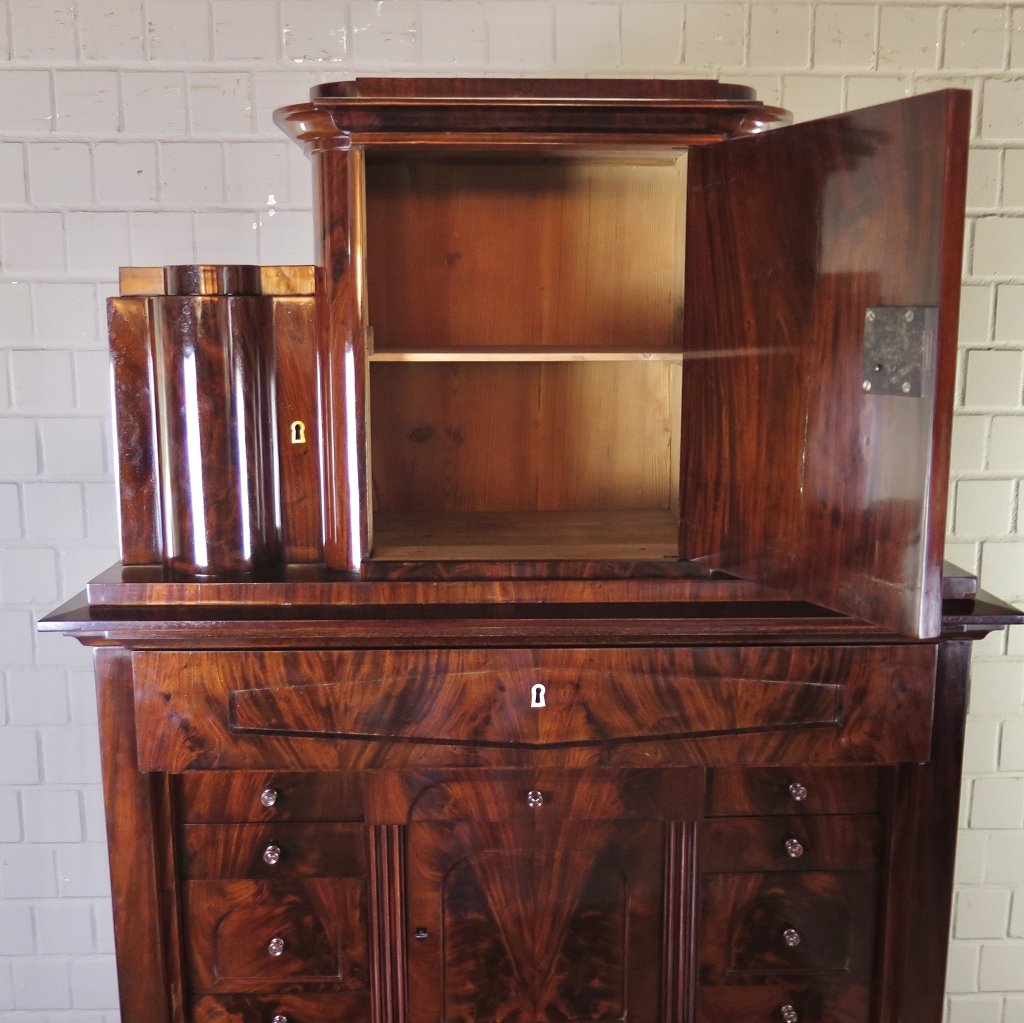 Sekretär Hutsekretär Biedermeier 1820 Mahagoni