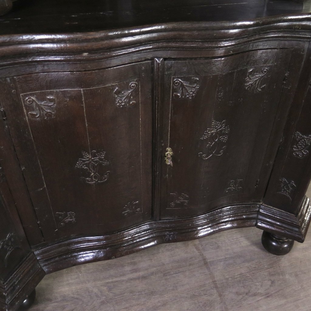 Eckschrank Buffetschrank Spät-Klassizismus 1780 Eiche