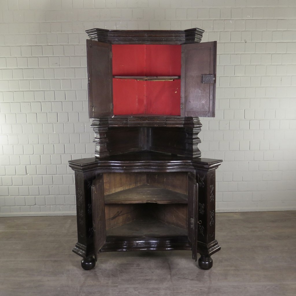 Eckschrank Buffetschrank Spät-Klassizismus 1780 Eiche
