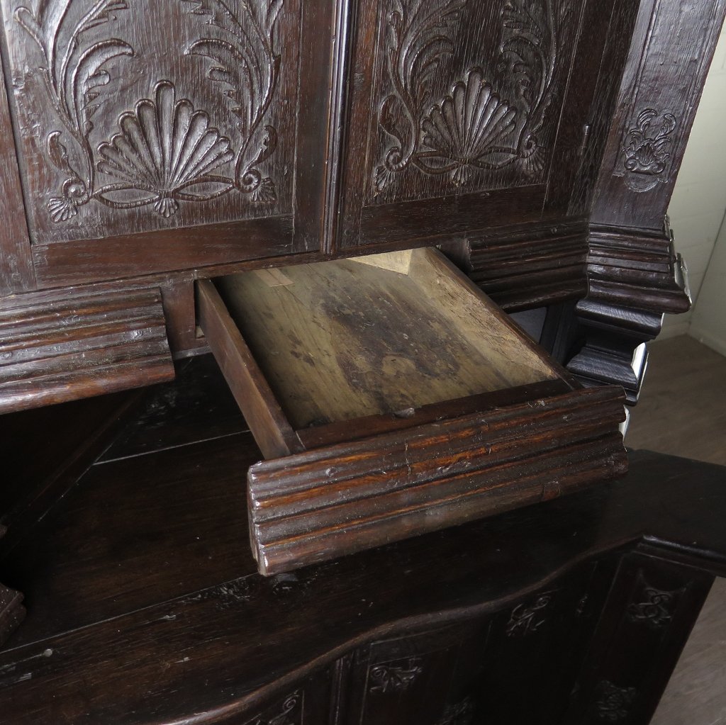 Eckschrank Buffetschrank Spät-Klassizismus 1780 Eiche