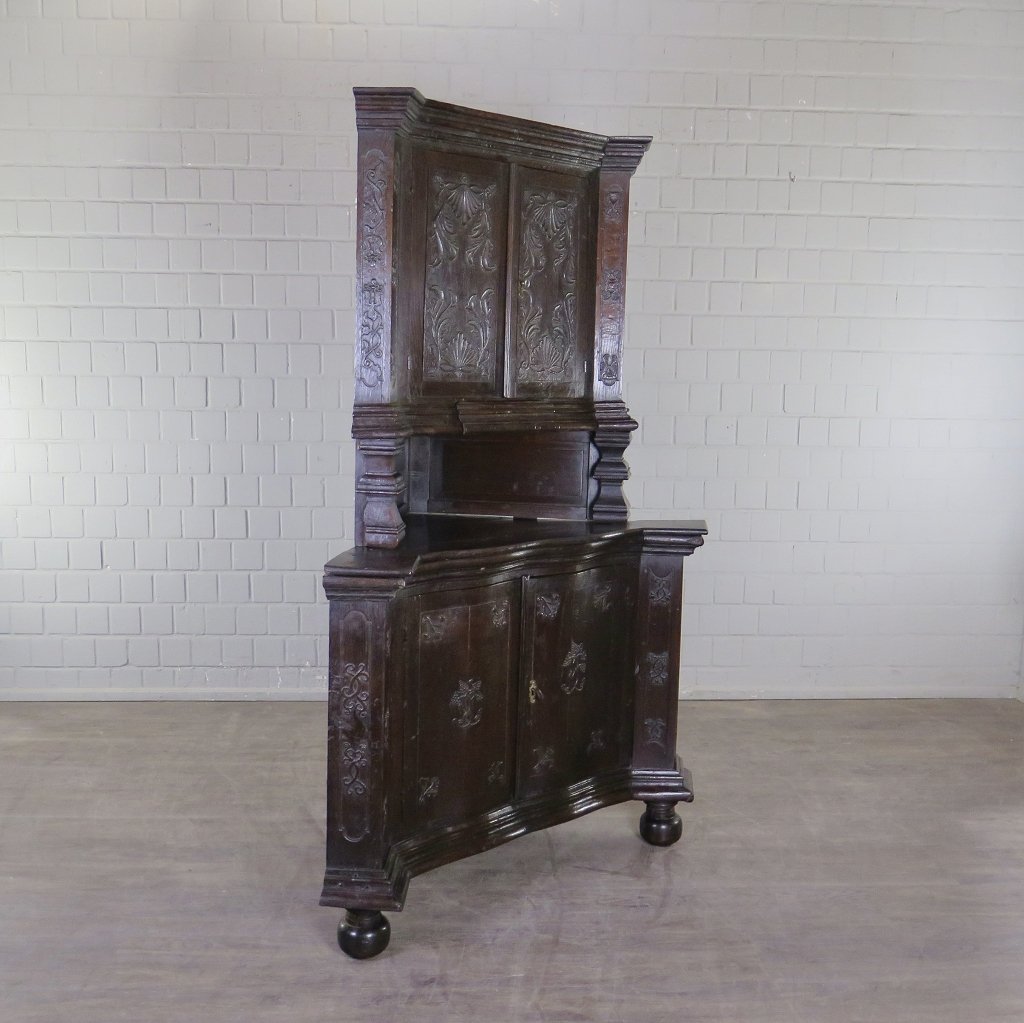 Eckschrank Buffetschrank Spät-Klassizismus 1780 Eiche