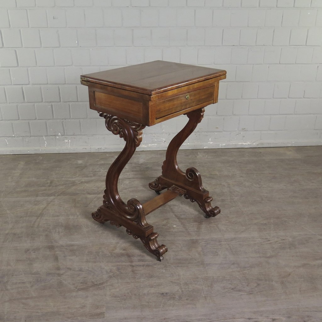 Schreibtisch Klapptisch Beistelltisch Biedermeier 1830 Mahagoni