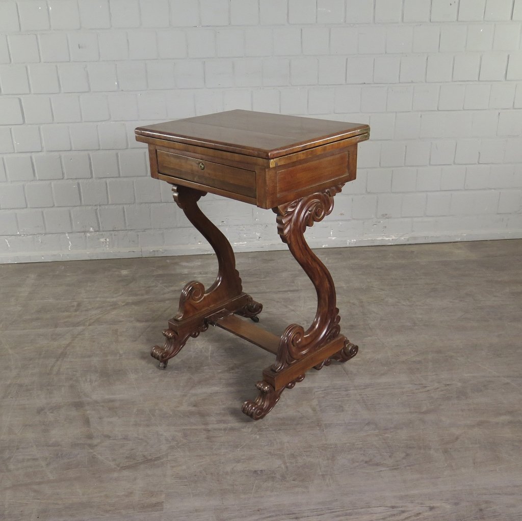 Schreibtisch Klapptisch Beistelltisch Biedermeier 1830 Mahagoni