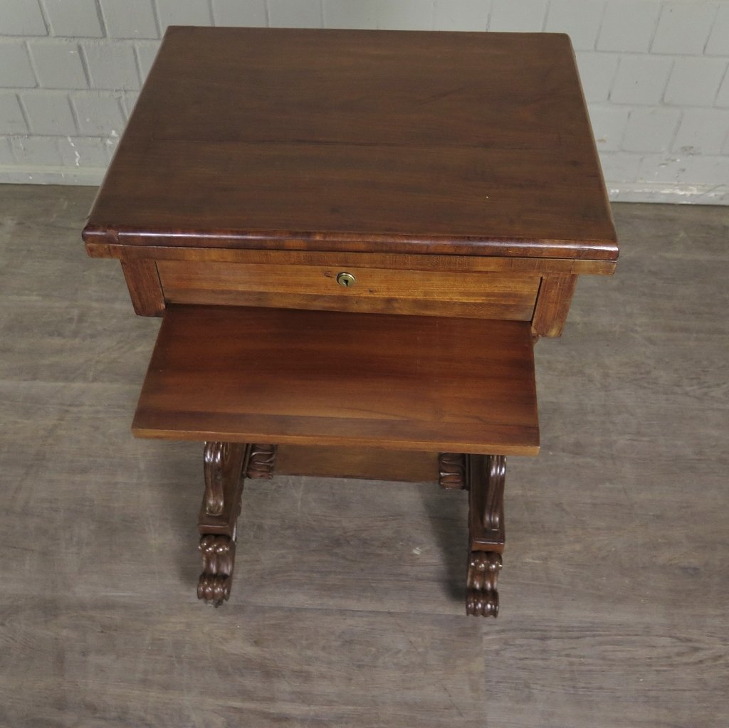 Schreibtisch Klapptisch Beistelltisch Biedermeier 1830 Mahagoni