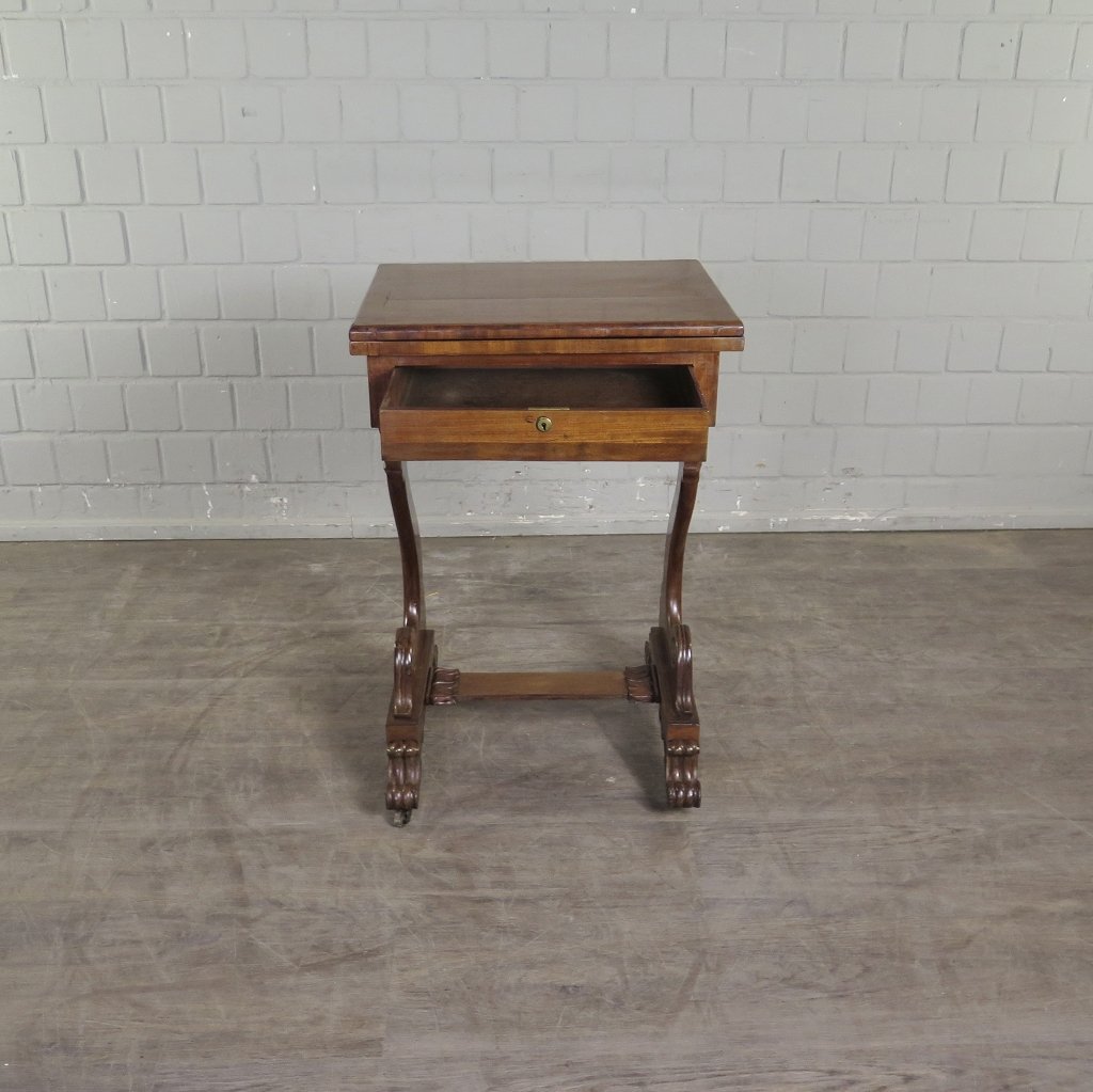 Schreibtisch Klapptisch Beistelltisch Biedermeier 1830 Mahagoni