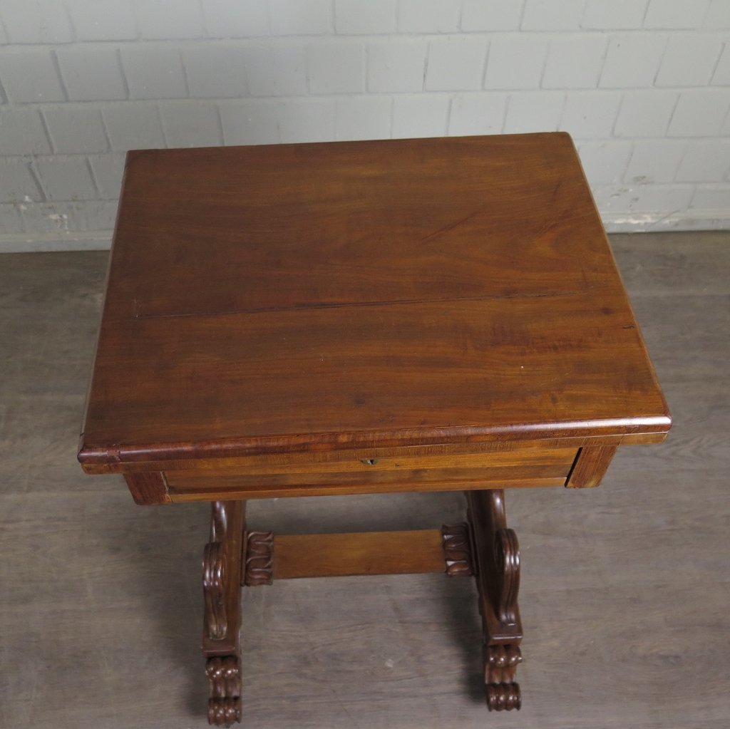 Schreibtisch Klapptisch Beistelltisch Biedermeier 1830 Mahagoni