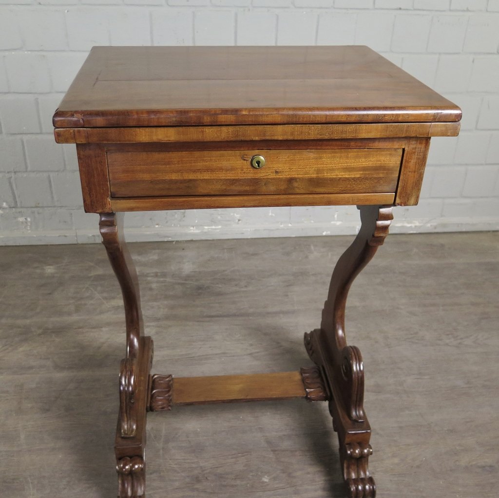 Schreibtisch Klapptisch Beistelltisch Biedermeier 1830 Mahagoni