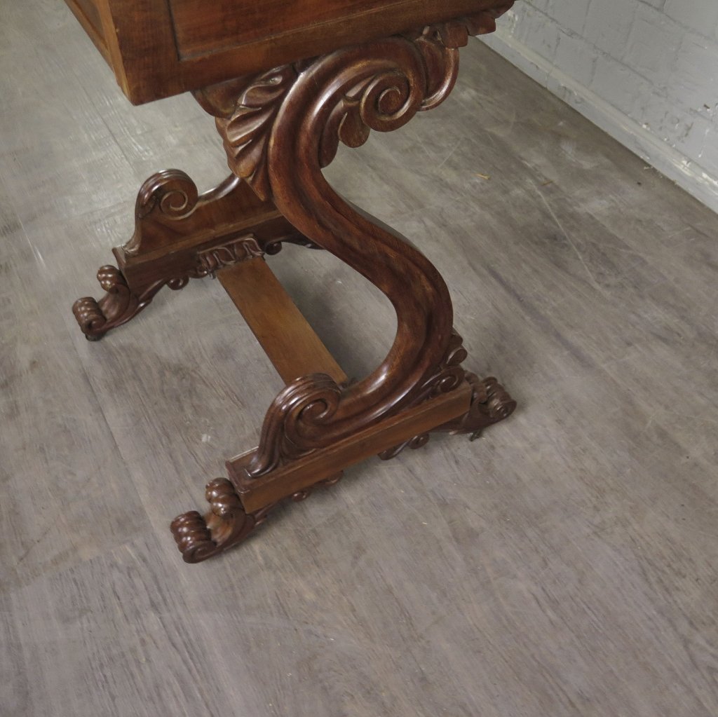 Schreibtisch Klapptisch Beistelltisch Biedermeier 1830 Mahagoni