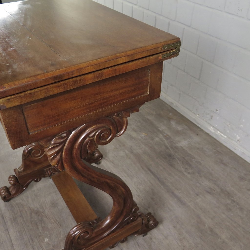 Schreibtisch Klapptisch Beistelltisch Biedermeier 1830 Mahagoni
