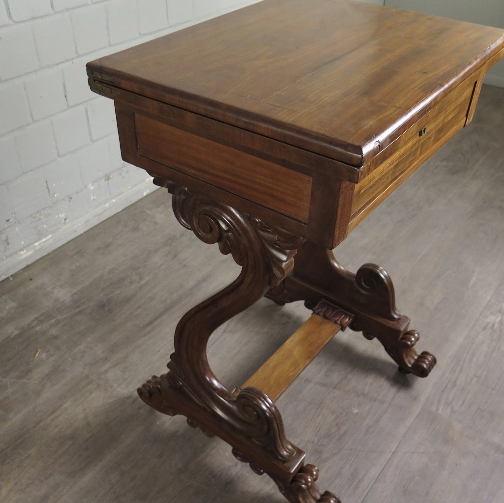 Schreibtisch Klapptisch Beistelltisch Biedermeier 1830 Mahagoni