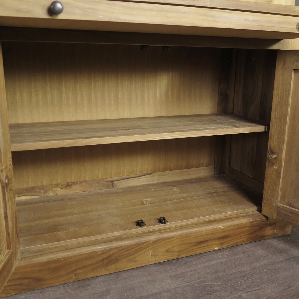 Bibliotheksschrank Bücherschrank Schrank 4,11 m Teakholz