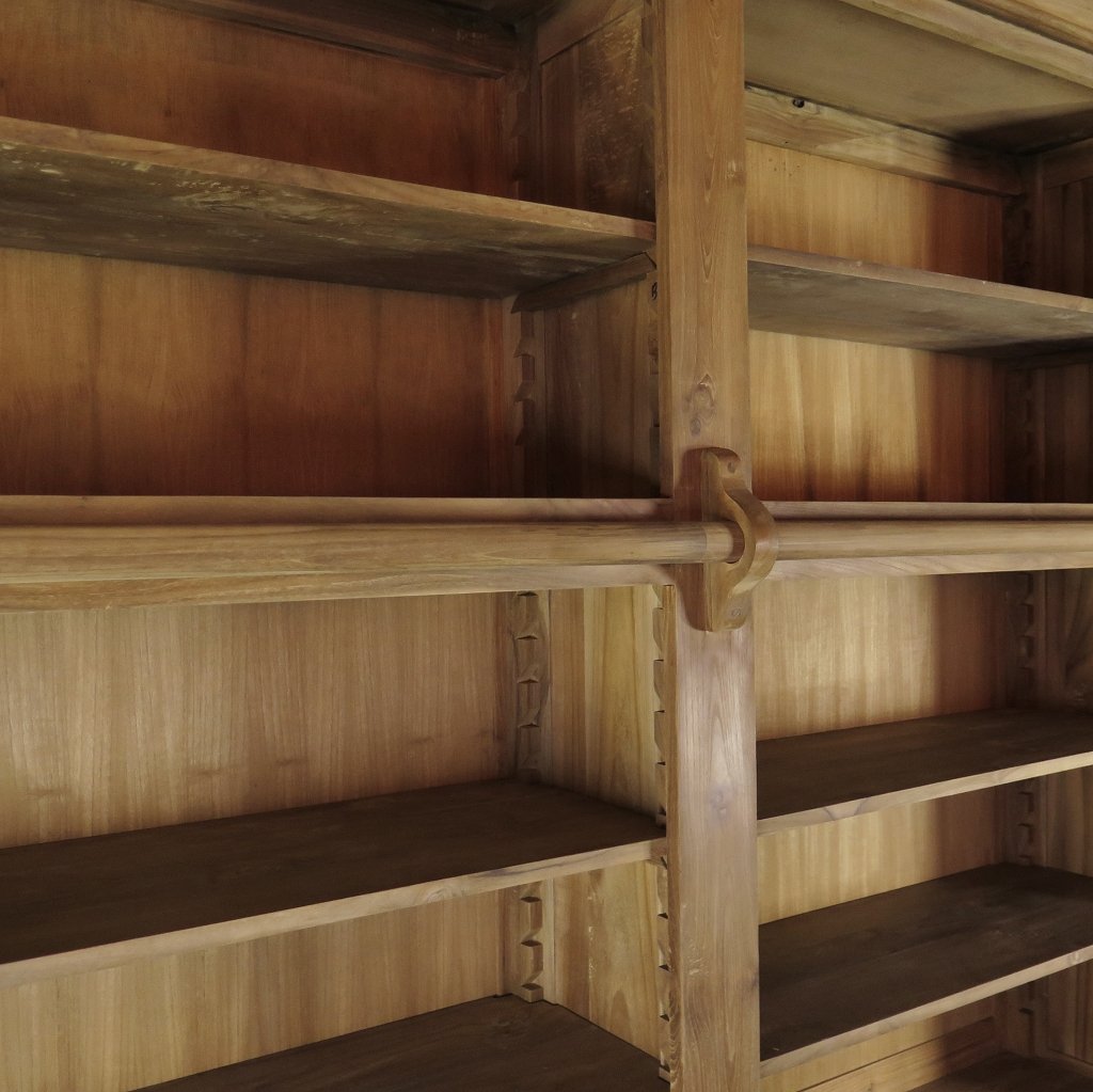 Bibliotheksschrank Bücherschrank Schrank 4,11 m Teakholz